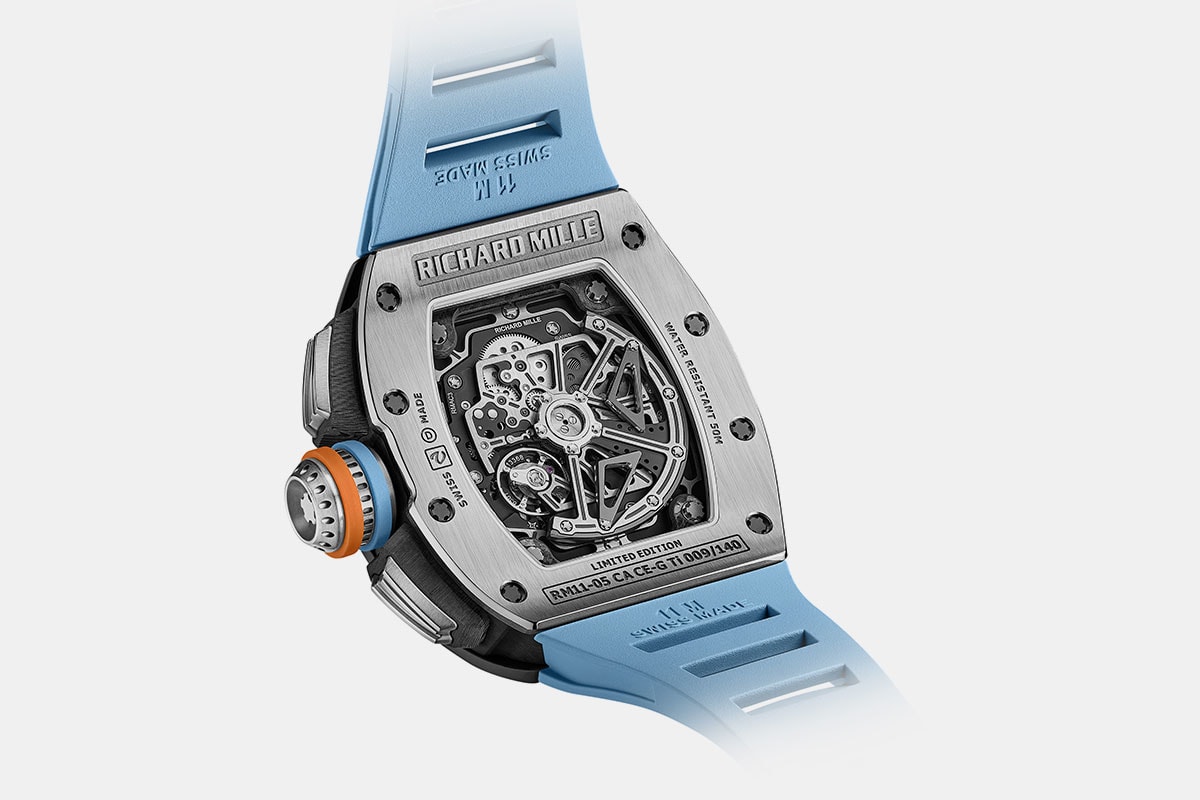 richard mille gray cermet rm 11 05 flyback chronograph gmt skeletonized luxury swiss haute horology