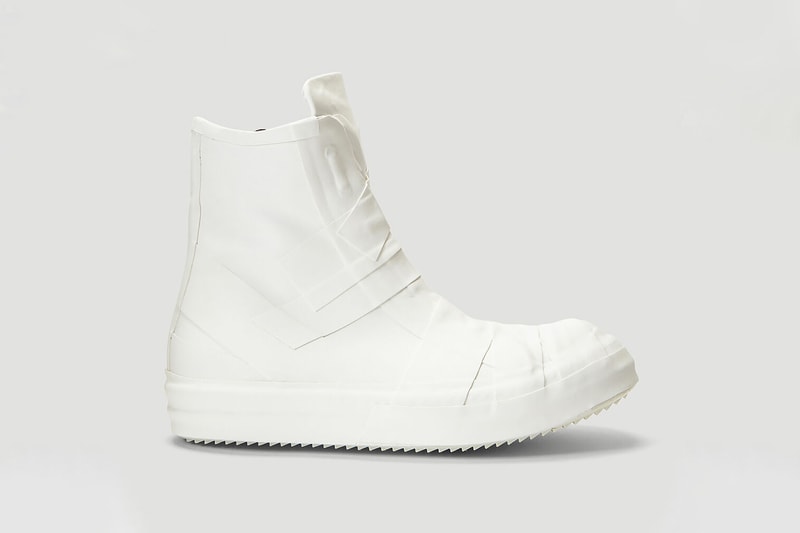 Rick Owens Rubberized Sneakers White menswear streetwear spring summer 2020 collection ss20 footwear shoes kicks trainers boots designer