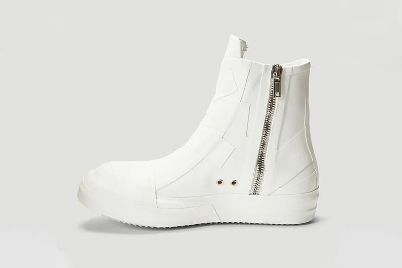 Rick Owens Rubberized Sneakers White menswear streetwear spring summer 2020 collection ss20 footwear shoes kicks trainers boots designer