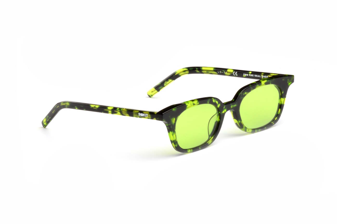 ROKIT AKILA Lo-Fi A 2003 Sunglasses Release Green Tortoise Acetate Apple Green Lenses Blue Amber Release Info Date Buy Price