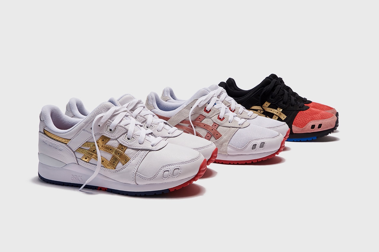 kith ronnie fieg asics gel lyte 3 tokyo trio 252 1 yoshino rose super gold official release date info photos price store list buying guide