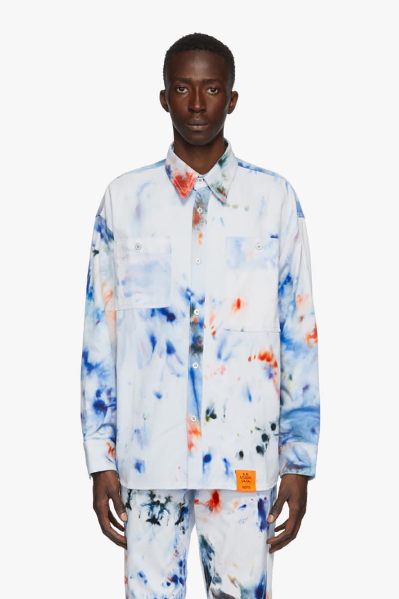 ssense sterling ruby s.r. studio la ca los angeles california artist white paint splatter apparel tote shirt pants 