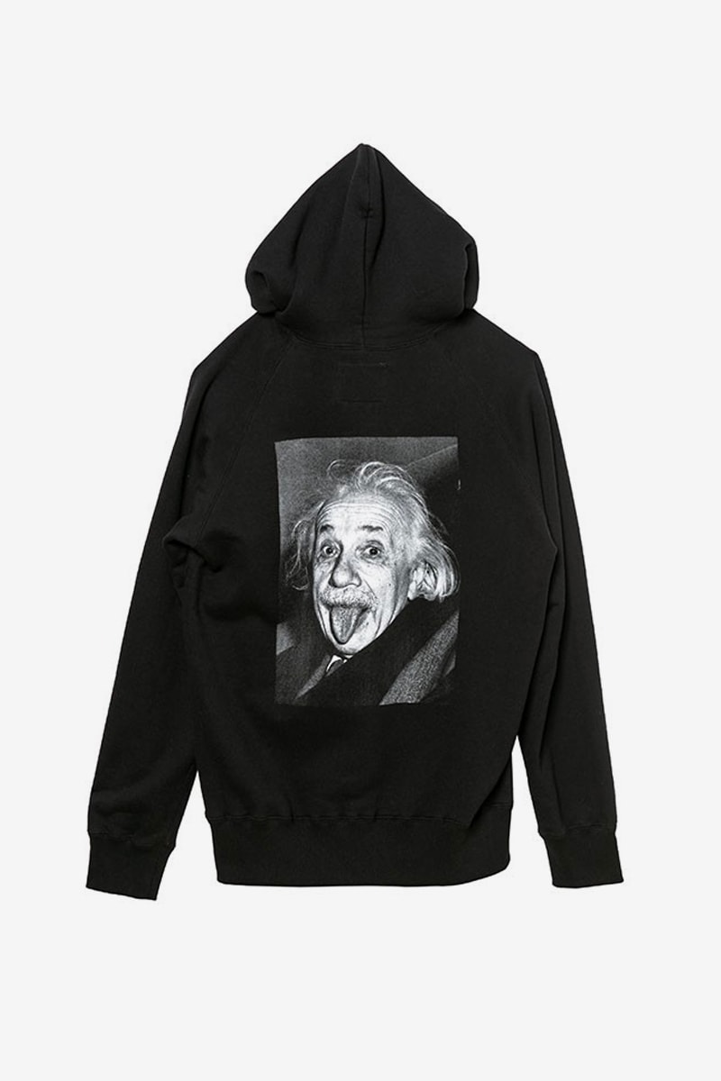 sacai Albert Einstein sticking tongue out photo iconic Monochromatic T Shirt Hoodies menswear streetwear spring summer 2020 collection capsule i believe in intuition and inspiration