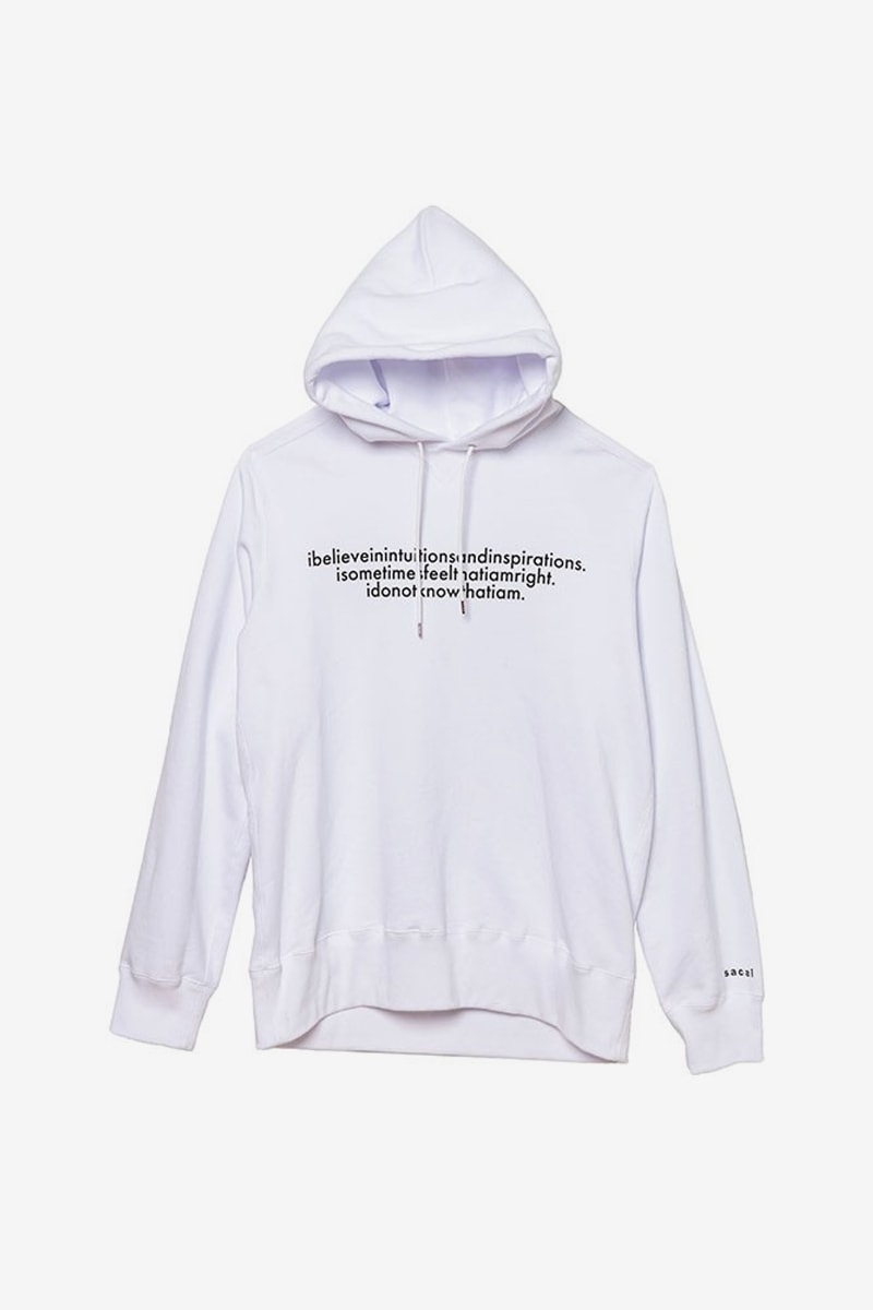 sacai Albert Einstein sticking tongue out photo iconic Monochromatic T Shirt Hoodies menswear streetwear spring summer 2020 collection capsule i believe in intuition and inspiration
