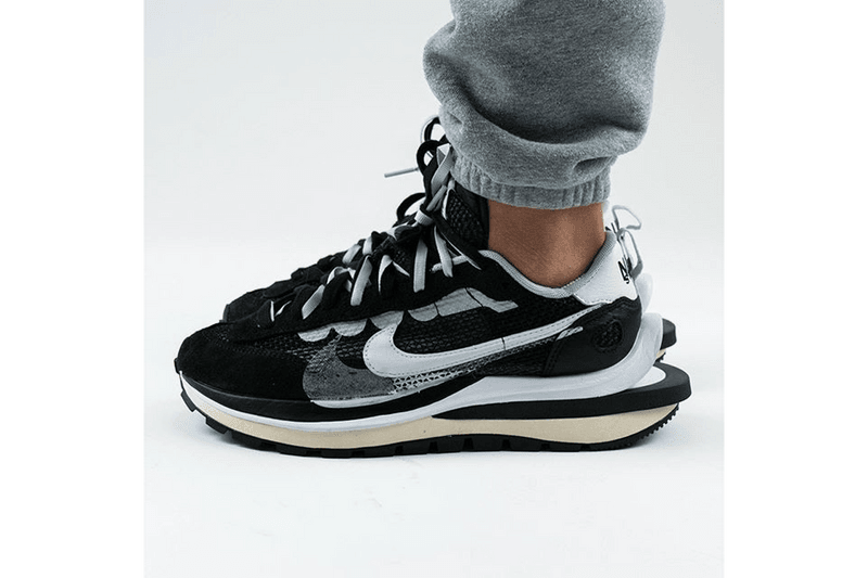 sacai vaporwaffle black white