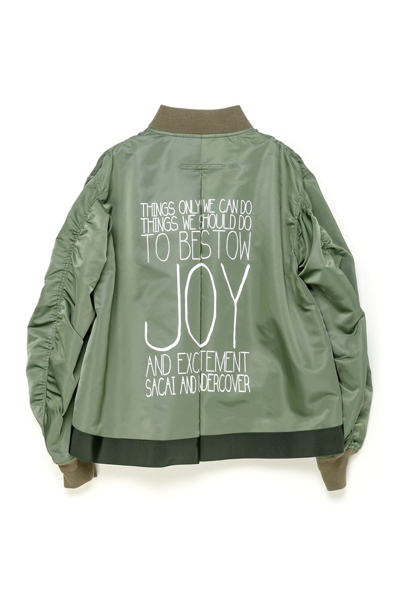 sacai undercover fw20 ma-1 bomber jacket fall winter 2020 Japanese release info drop