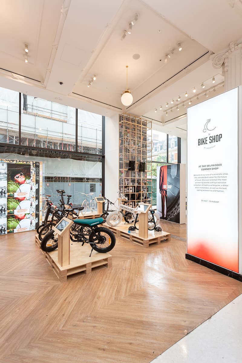 selfridges cycling bike store e-bike e-motorcycle accessories information details opening date details buy cop purchase