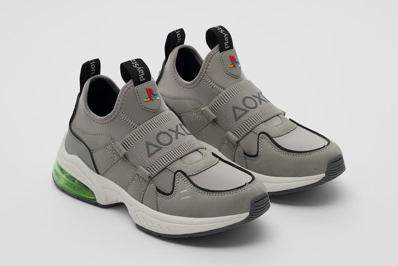 zara sony playstation shoes sneakers grey green gaming official release date info photos price store list buying guide