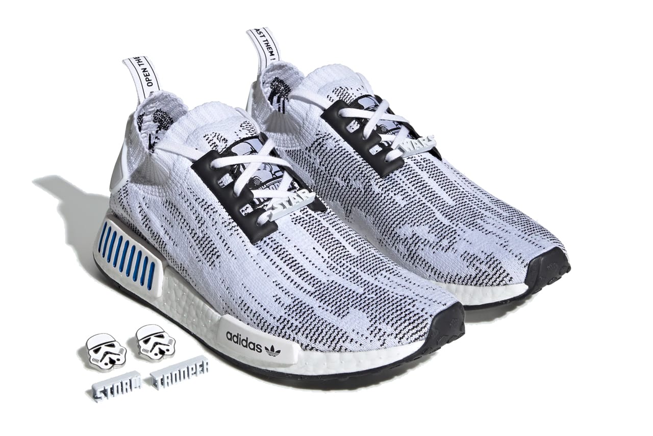 nmd with writing on them