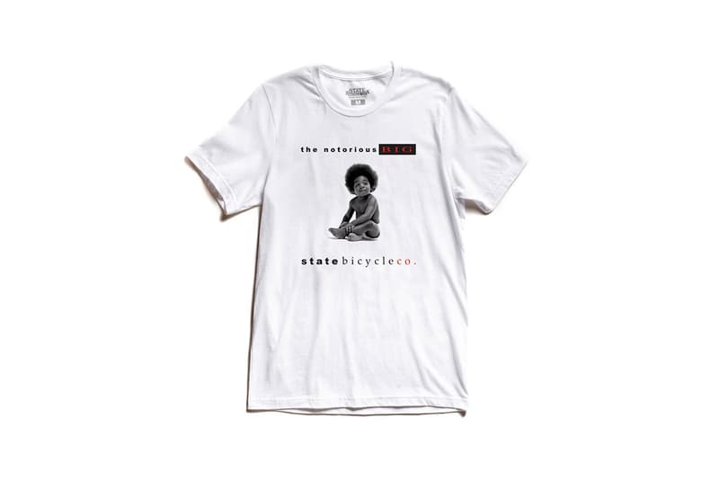 State Bicycle Co. "The Notorious B.I.G" Collection fixed gear/single speed cycling pedal 'Ready To Die' Album Clothing Collection Outfits Tape Brooklyn Hats Tees T-Shirt