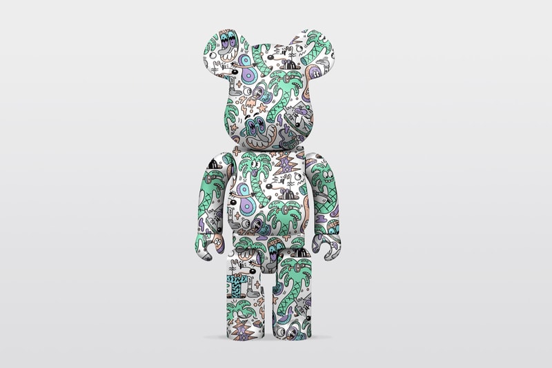 Steven Harrington Medicom Toy BE@RBRICK Release CROSS STUDIO ASIA 'hello mello 'mello' palm trees psychedelic trippy california beach