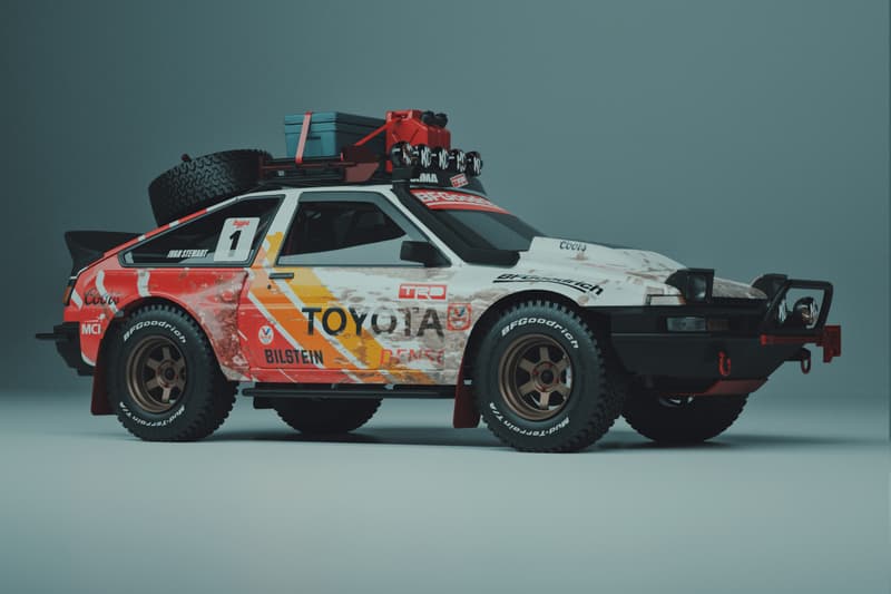 Stevo Chang Off-Road Toyoto AE86 Render Track Hype Trueno racing off-road baja livery Ivan Ironman Stewart