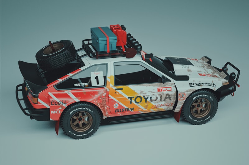 Stevo Chang Off-Road Toyoto AE86 Render Track Hype Trueno racing off-road baja livery Ivan Ironman Stewart