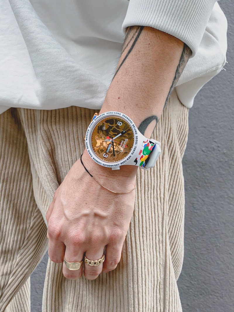 swatch a bathing ape bape watch collection big bold product self-expression design fashion accessories launch