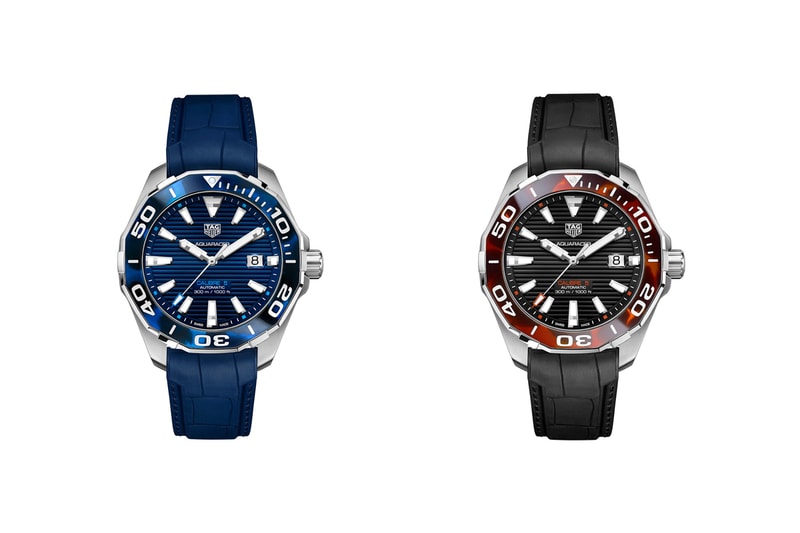 tag heuer swiss luxury watches aquaracer tortoiseshell bezel models blue red black accessories