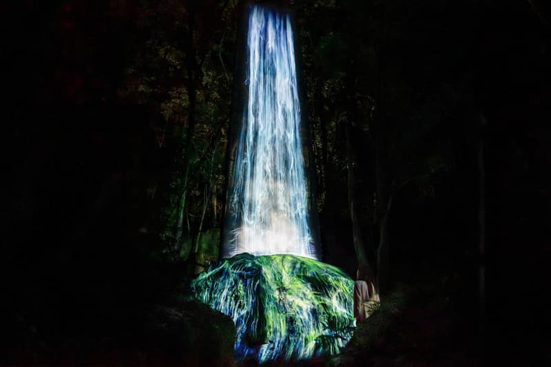 teamLab Annual Outdoor Exhibition in Japan Kyushu Forest of Mifuneyama "A Forest Where Gods Live" digital projections installations garden
