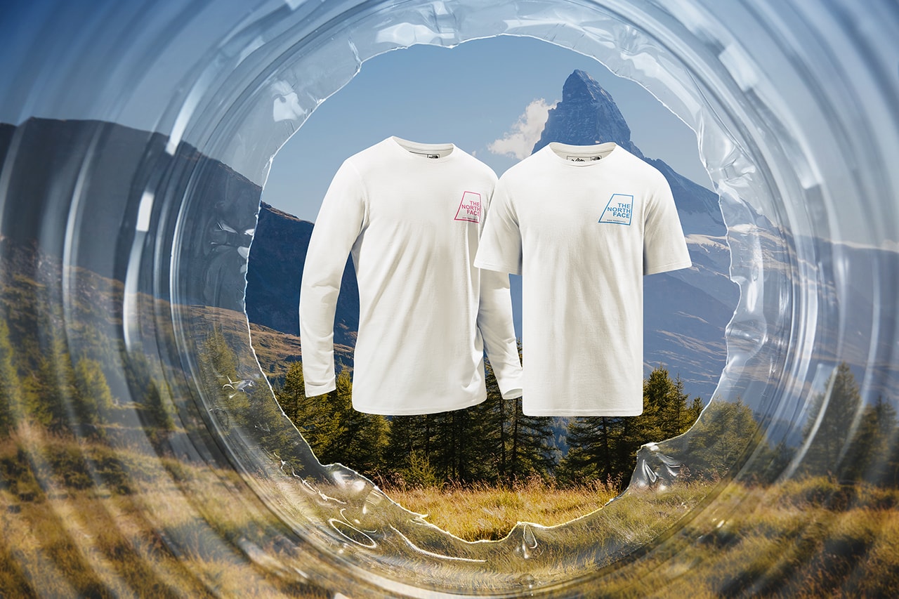 the north face plastic bottles the alps rivers t-shirt tee recover buy cop purchase source release information sustainability
