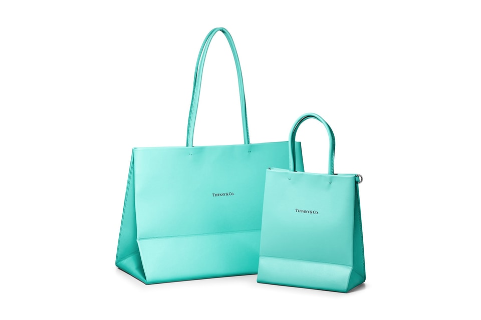Lot of 2 - LOUIS VUITTON and TIFFANY & CO Shopping Bags - Medium and Small  size