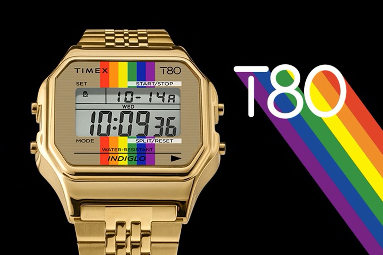 Timex Exclusive Rainbow T80 gold Watch PRIDE month LGBTQIA+ equality dignity self affirmation visibility identity