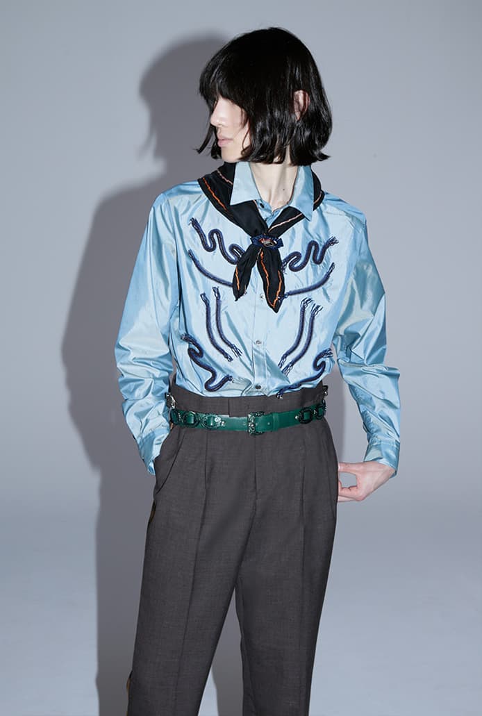 TOGA VIRILIS Fall/Winter 2020 2021 FW20-21 Collection Lookbook Yasuko Furuta Menswear Release Tailoring Military Influences 1950s Classics Western SUICOKE Collaboration