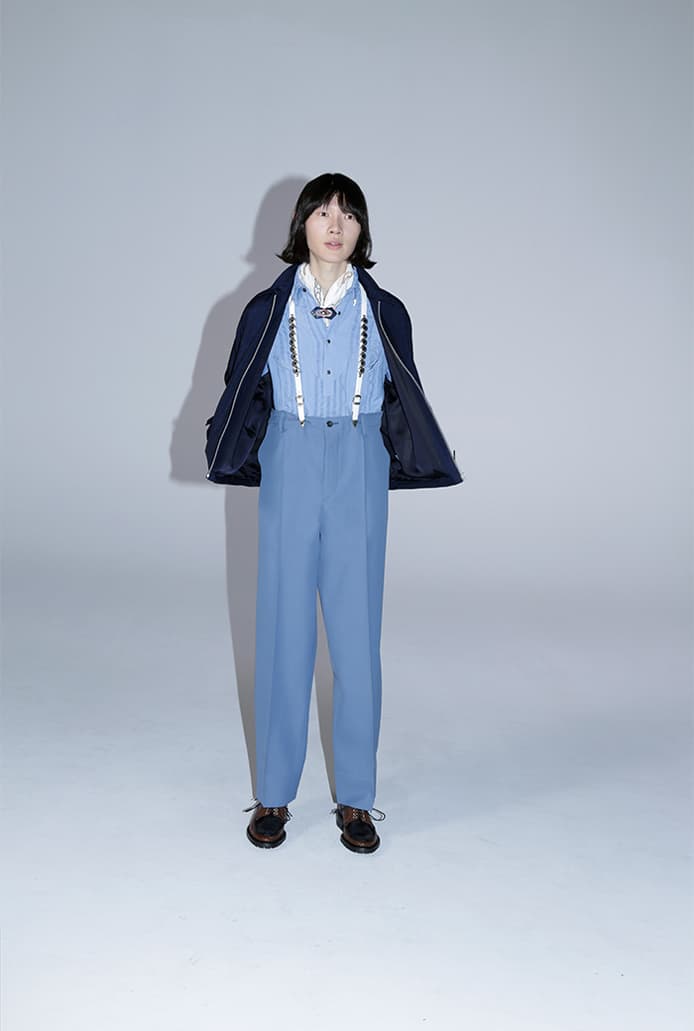 TOGA VIRILIS Fall/Winter 2020 2021 FW20-21 Collection Lookbook Yasuko Furuta Menswear Release Tailoring Military Influences 1950s Classics Western SUICOKE Collaboration