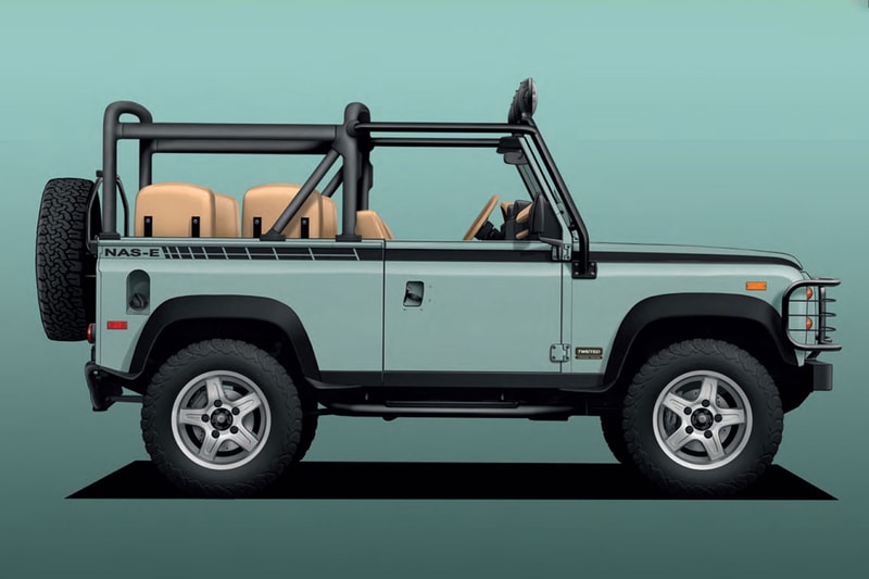 twisted automotive north american spec land rover defender 90 off road ev electric vehicle powertrain 