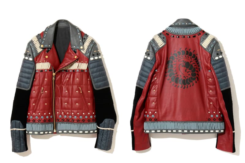 UNDERCOVER FW20 FALLEN MAN Rider Jacket Release Ivory Burgundy Bordeaux Blue