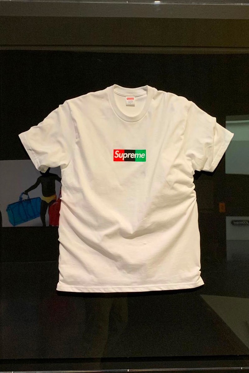 Unreleased Virgil Abloh Supreme MCA Box Logo T-Shirt Sample For Sale Museum of Contemporary Art Chicago Buy Price