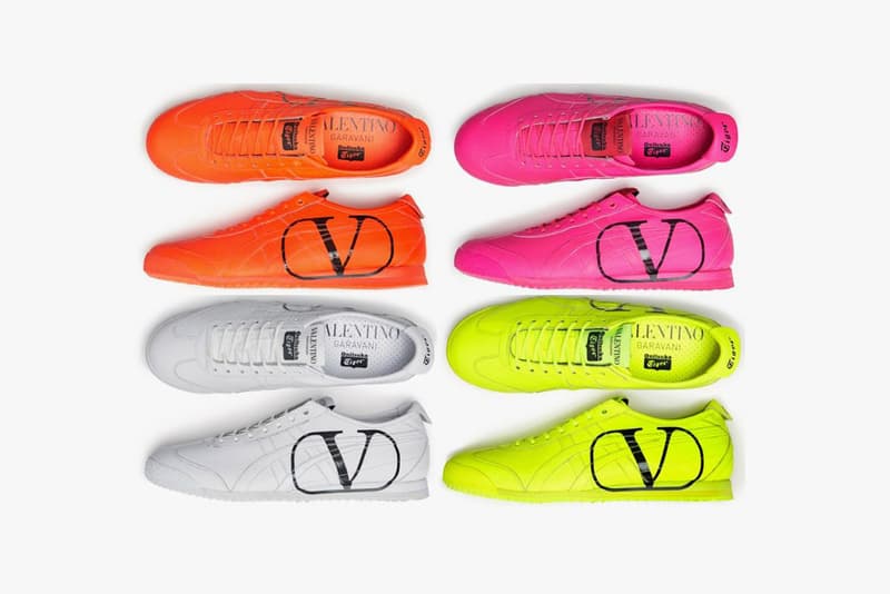 valentino onitsuka tiger mexico 66 collaboration neon pink orange yellow white official release date info photos price store list buying guide