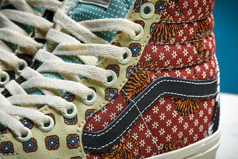 tiger patchwork vans sk8 hi