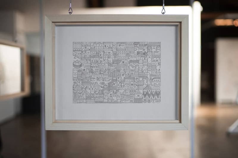 virgil abloh custom illustration signed markerad ikea chair anti racism black lives matter design yard sale auction charity