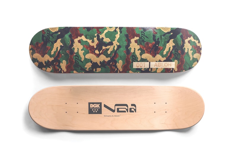Virgil Abloh x DGK Limited Edition Skateboard Design Stevie Williams Saved by Skateboarding Organization 100 Units Art Deck Wood Numbered Engraved Release Information Closer First Look