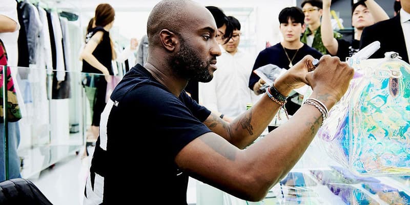 virgil abloh off white louis vuitton evian farfetch new guards group scholarship fund black lives matter students creatives details 1 million usd