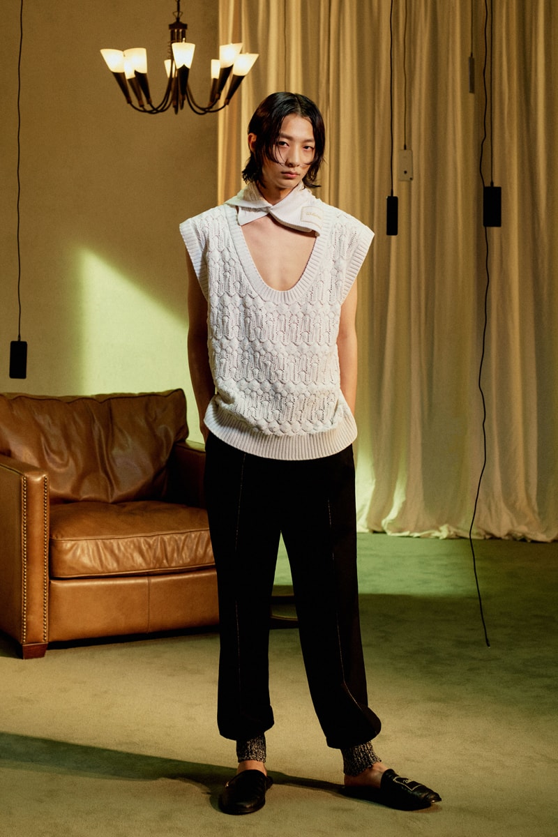 WE11DONE Spring/Summer 2021 Lookbook Preview paris fashion week digital online seaside beach breezy pastels shirts trousers blazers loungewear silk seashells