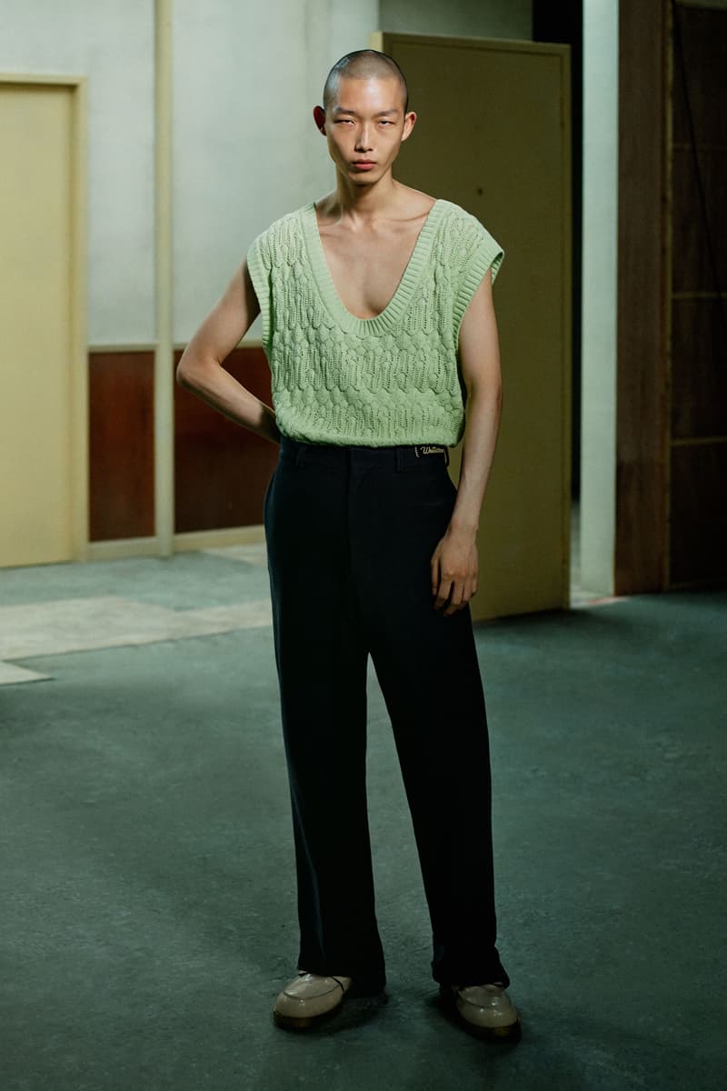 WE11DONE Spring/Summer 2021 Lookbook Preview paris fashion week digital online seaside beach breezy pastels shirts trousers blazers loungewear silk seashells