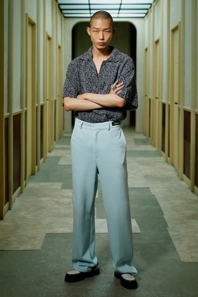 WE11DONE Spring/Summer 2021 Lookbook Preview paris fashion week digital online seaside beach breezy pastels shirts trousers blazers loungewear silk seashells
