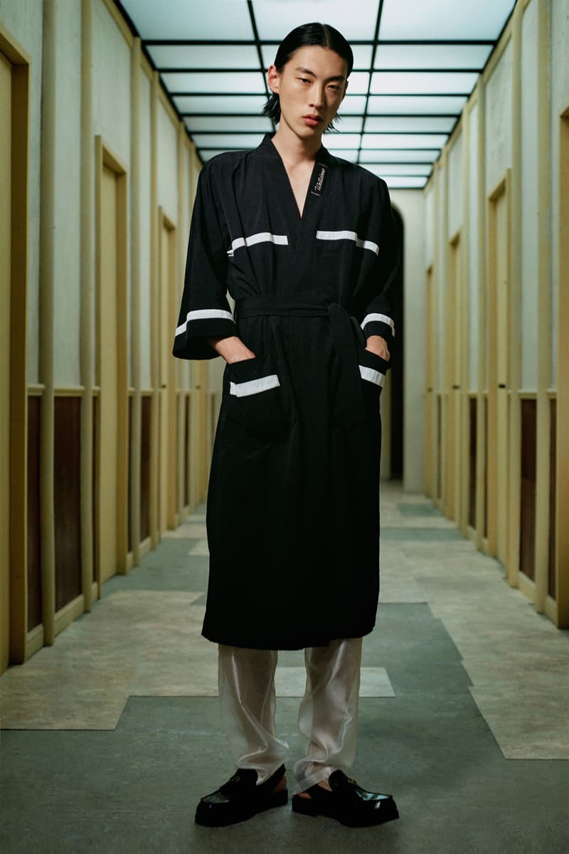 WE11DONE Spring/Summer 2021 Lookbook Preview paris fashion week digital online seaside beach breezy pastels shirts trousers blazers loungewear silk seashells