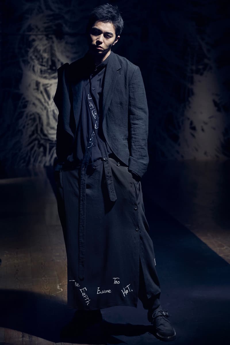 Yohji Yamamoto Spring Summer 2021 Collection Paris Fashion Week runways japanese designer pfw black monochromatic digital pour homme ss21