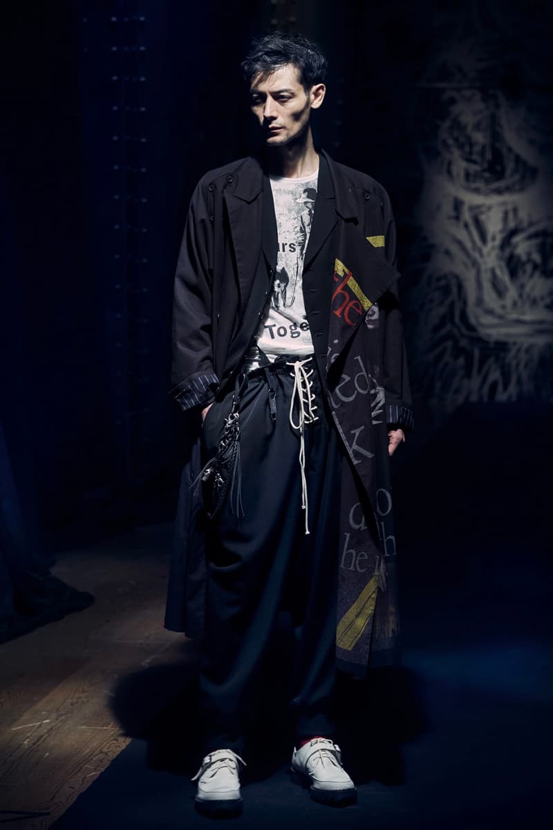 Yohji Yamamoto Spring Summer 2021 Collection Paris Fashion Week runways japanese designer pfw black monochromatic digital pour homme ss21