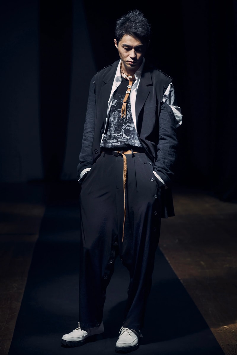 Yohji Yamamoto Spring Summer 2021 Collection Paris Fashion Week runways japanese designer pfw black monochromatic digital pour homme ss21