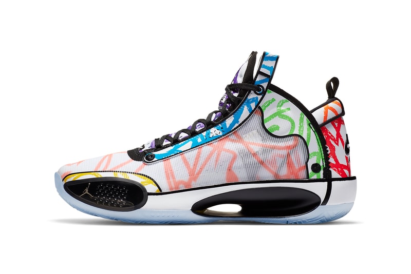 zion williamson air jordan brand 34 noah pe player exclusive edition white black purple red green orange yellow blue DA1897 100 official release date info photos price store list buying guide