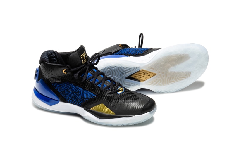 new balance basketball kawhi leonard four 4 bounces black blue gold 850 sandal slide apparel official release date info photos price store list buying guide