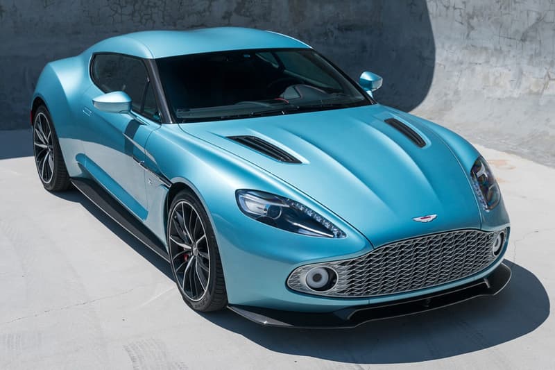 2018 Aston Martin Vanquish Zagato Coupe For Sale Auction Bring a Trailer Rare One of 99 Cars British Italian Engineering Styling Supercar Modern Classic Limited Edition $820k USD "Caribbean Pearl"