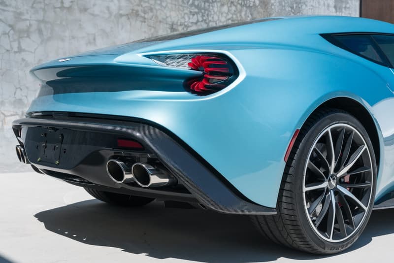 2018 Aston Martin Vanquish Zagato Coupe For Sale Auction Bring a Trailer Rare One of 99 Cars British Italian Engineering Styling Supercar Modern Classic Limited Edition $820k USD "Caribbean Pearl"