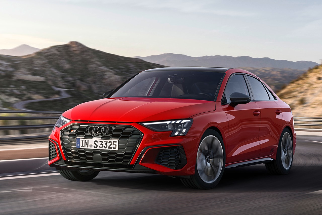 2022 Audi S3 Sportback and Saloon First Look Quattro All Wheel Drive 310 HP Turbocharger Four-Pot V4 S-Tronic Closer Look Release Information UK USA Pricing Europe German Automotive Fast Family Car Hot Hatchback 