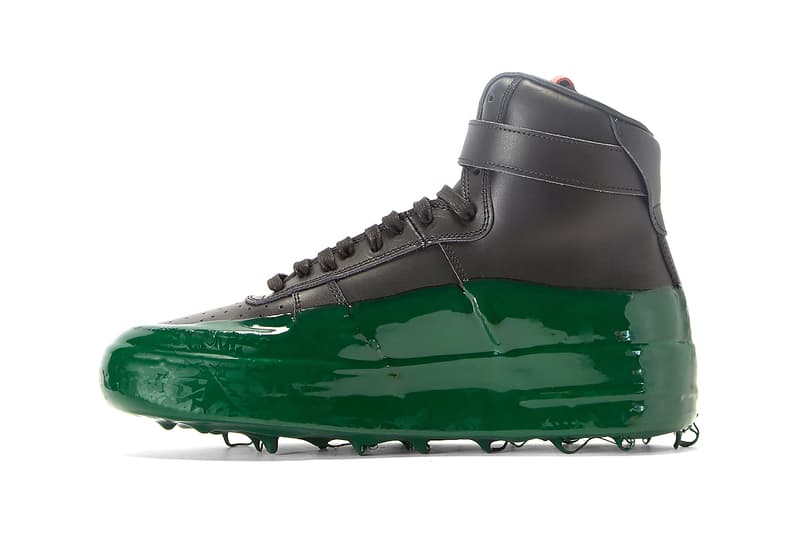 424 Dipped High-Top Sneakers in Black Rubber Green Slime Footwear Sneaker Release Information Fairfax Guillermo Andrade Logo Shoes
