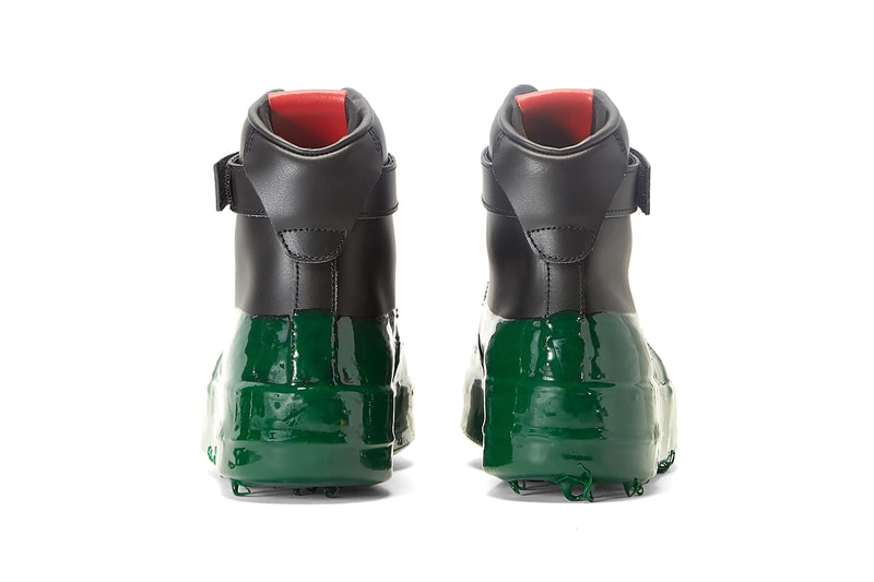 424 Dipped High-Top Sneakers in Black Rubber Green Slime Footwear Sneaker Release Information Fairfax Guillermo Andrade Logo Shoes
