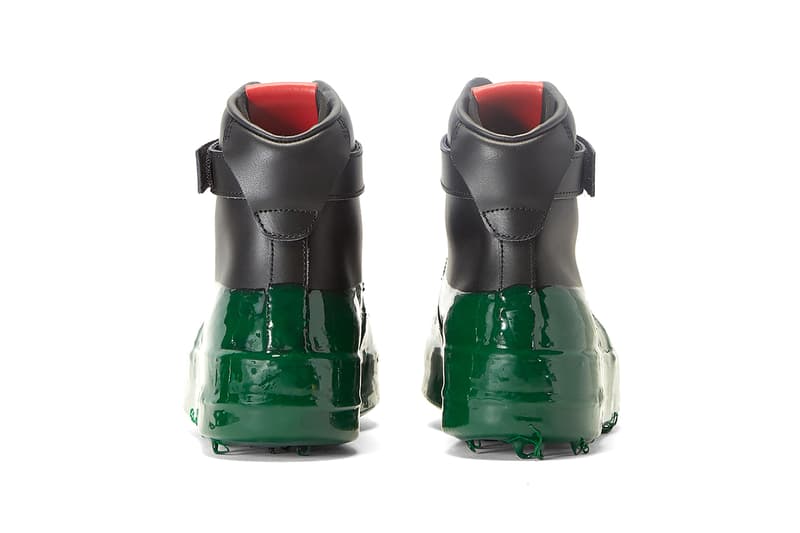 424 Dipped High-Top Sneakers in Black Rubber Green Slime Footwear Sneaker Release Information Fairfax Guillermo Andrade Logo Shoes