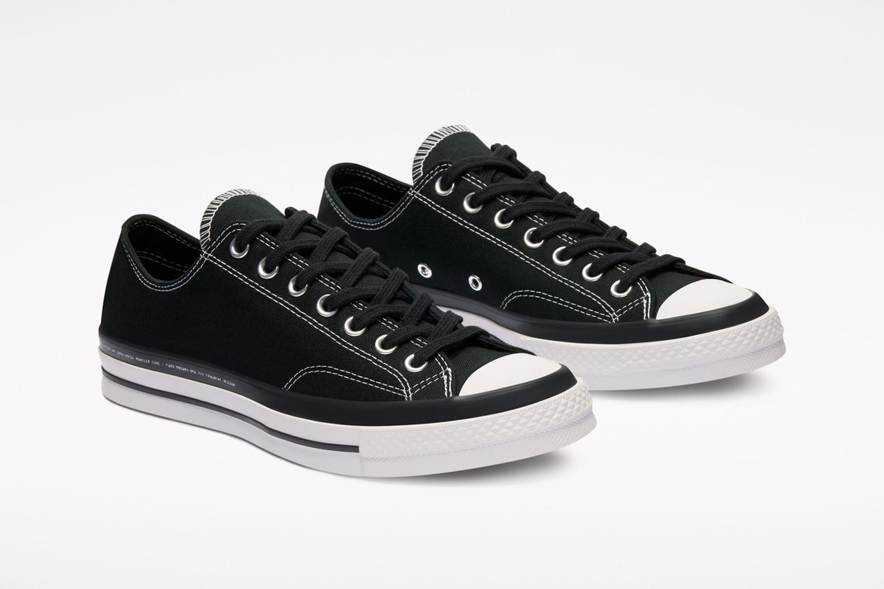 7 moncler fragment design hiroshi fujiwara converse chuck 70 ox black white black 169069C 169070C official release date info photos price store list buying guide