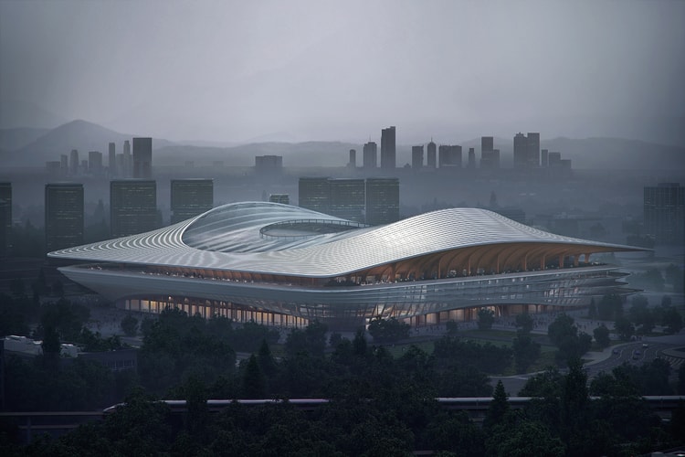 Zaha Hadid Architect's International Football Centre Warps Xi'an's Fengdong New District